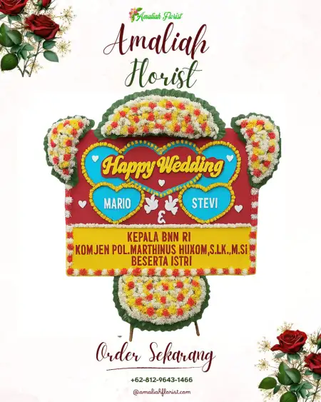 Papan Bunga Pernikahan Ngamplangsari